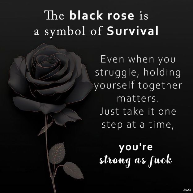 For Self-Black rose stands for struggle Ring