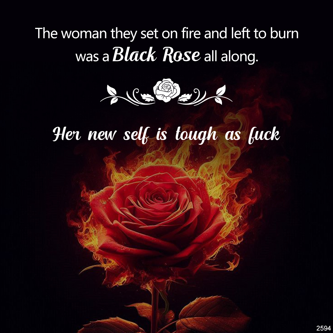  Strong as fuck Black Rose  Ring 