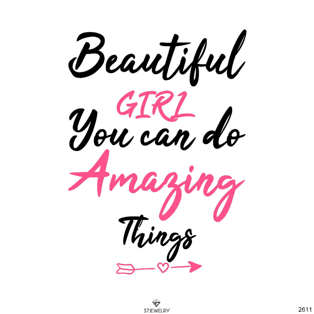 For Teen Girls-Beautiful girl lettering hug ring