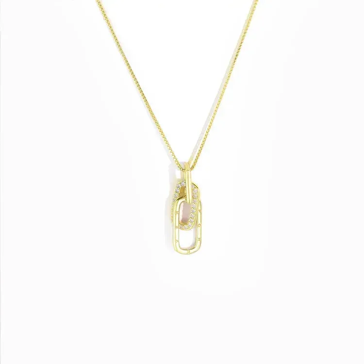 S925 Mother & Daughter Forever Linked Together Necklace - Silver