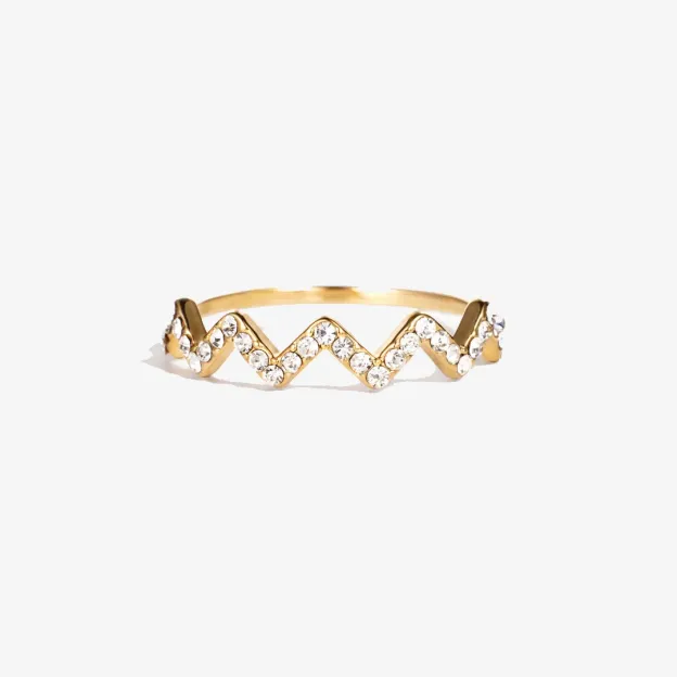 For Daughter - Mom's Love Highs & Lows Wave Ring