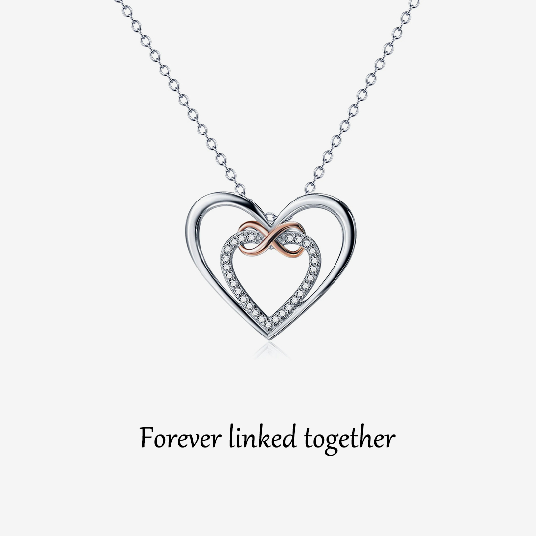 For Granddaughter - S925 Two hearts Infinity Necklace