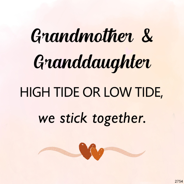 Grandmother & Granddaughter Forever Linked Together Personalized Double Stone Wavy Ring