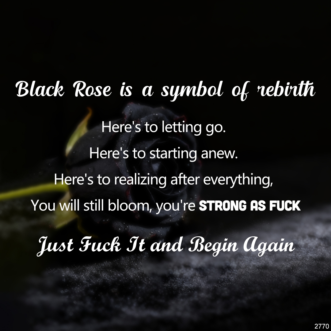 Begin Again Black Rose Necklace