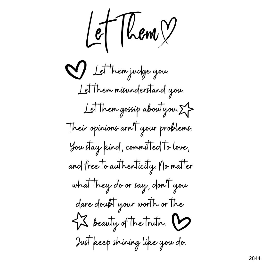 Let Them Heart Engraved Circle Ring