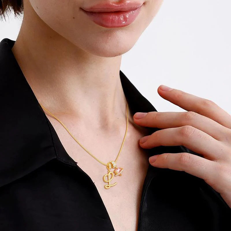 Gracie Initial Heart Necklace