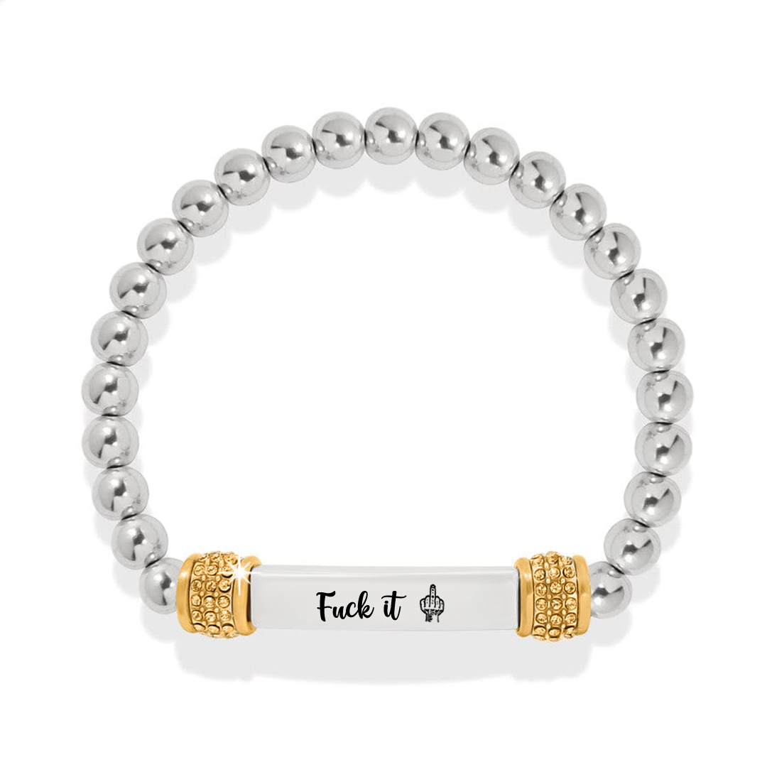 Fuck It Dainty diamond bead Bracelet