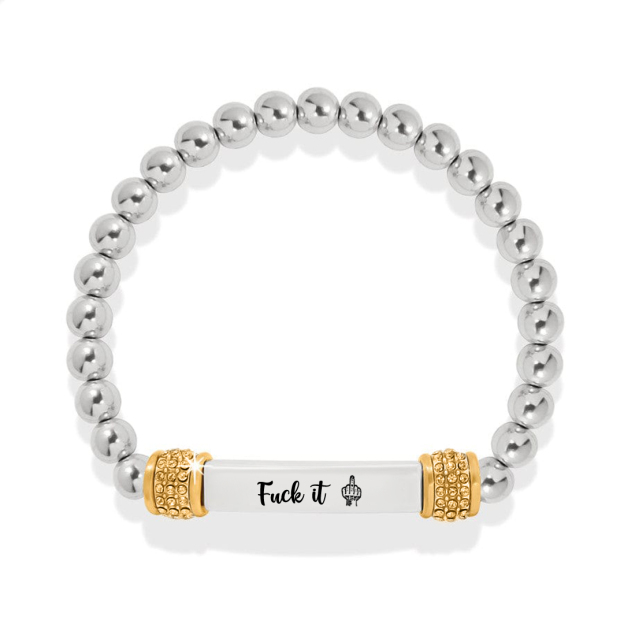 Fuck It Dainty diamond bead Bracelet