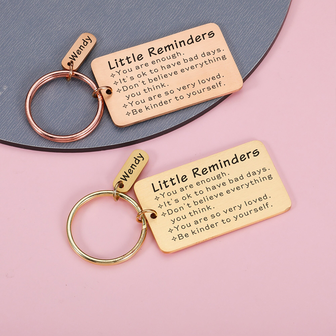 Little Reminders Custom Name Keychain