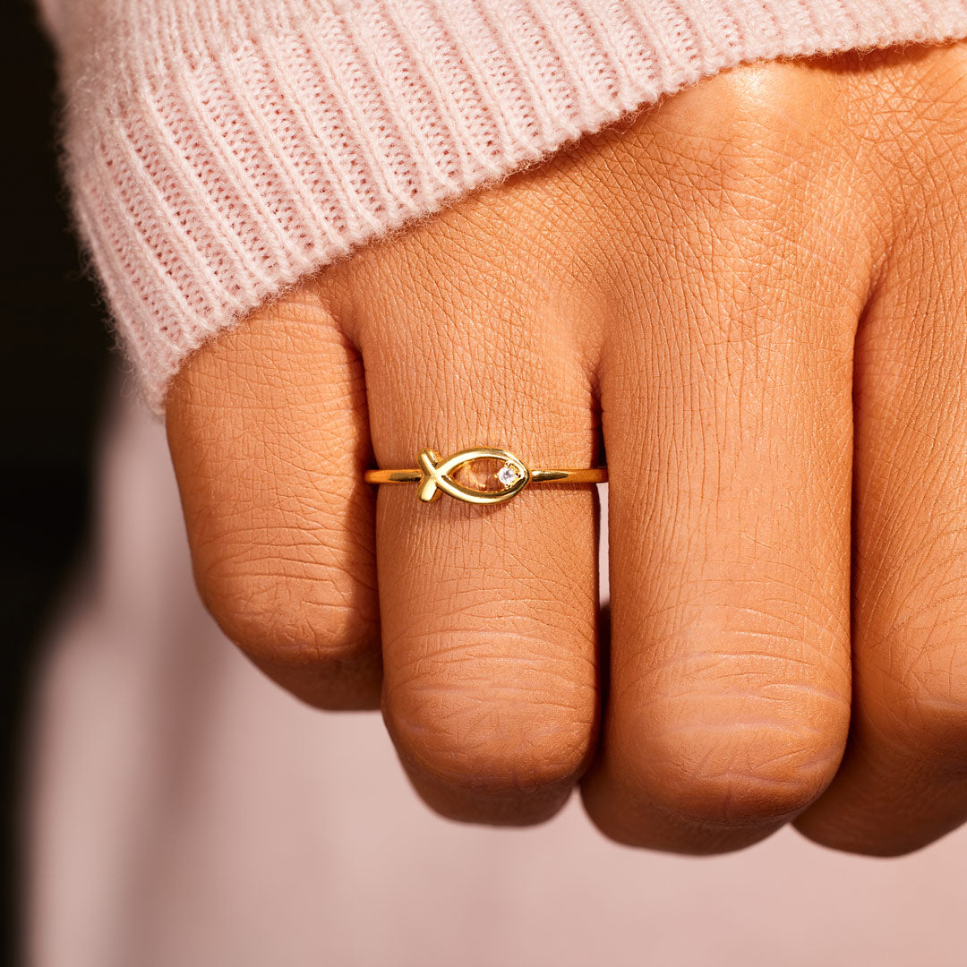 Keep Fucking Swimming Fish Ring