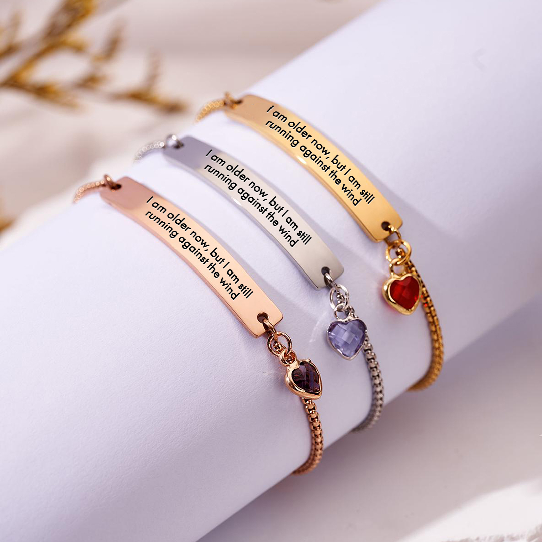 Against the wind Custom Birthstone Diamond Bracelet