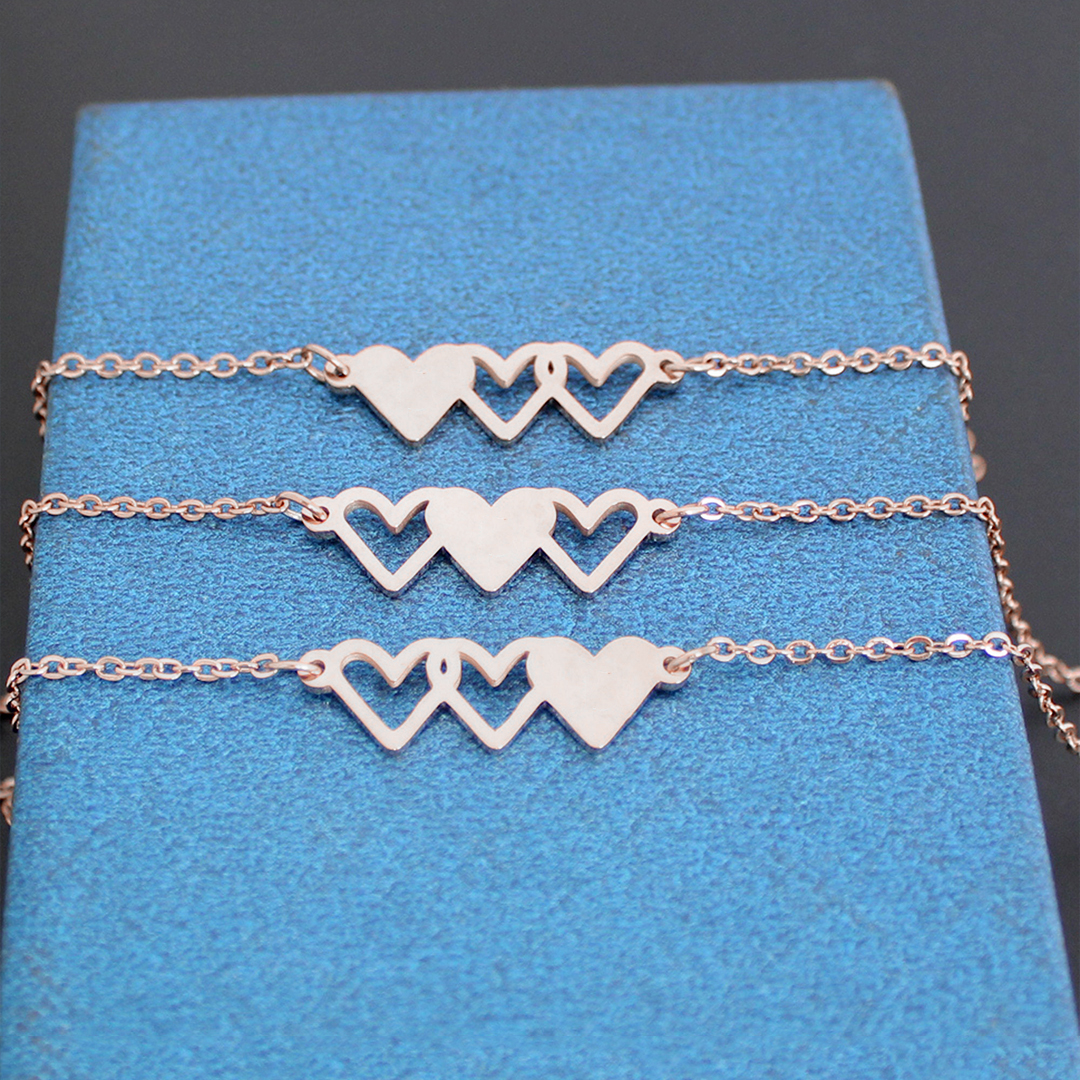 Mother and Daughter Forever Linked Together String Bracelet