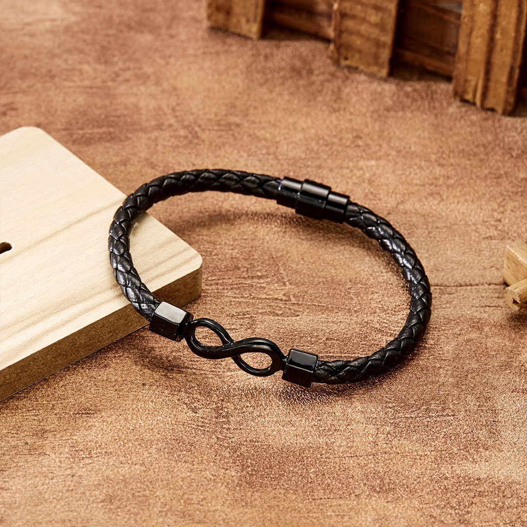 For Son - You Are Braver Infinity Braided Bracelet