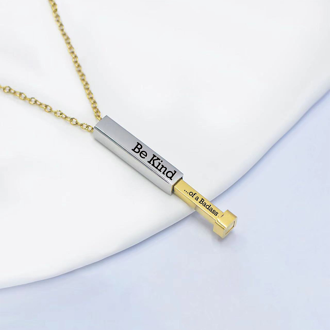 Be Kind ...of a Badass-Hidden Message Necklace