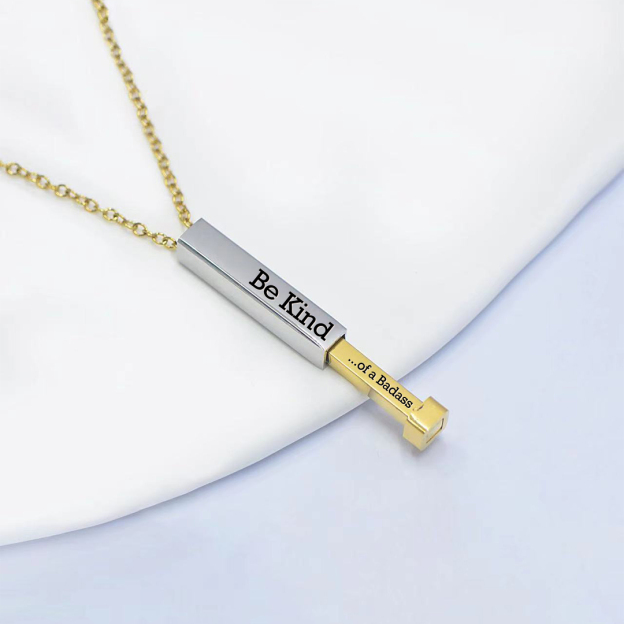 Be Kind ...of a Badass-Hidden Message Necklace