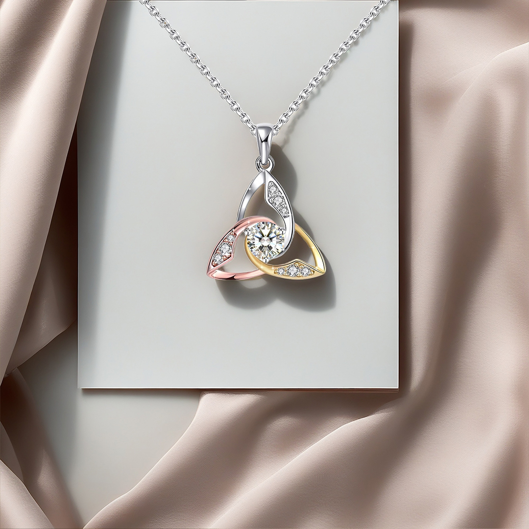 Irish By Blood American By Birth Patriot By Choice Celtic Knot Necklace