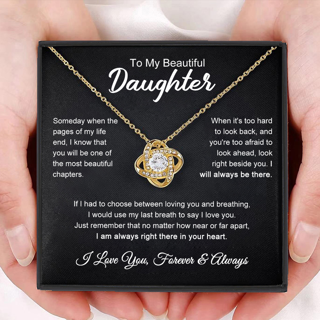 For Daughter - S925 I am always right there in your heart Necklace