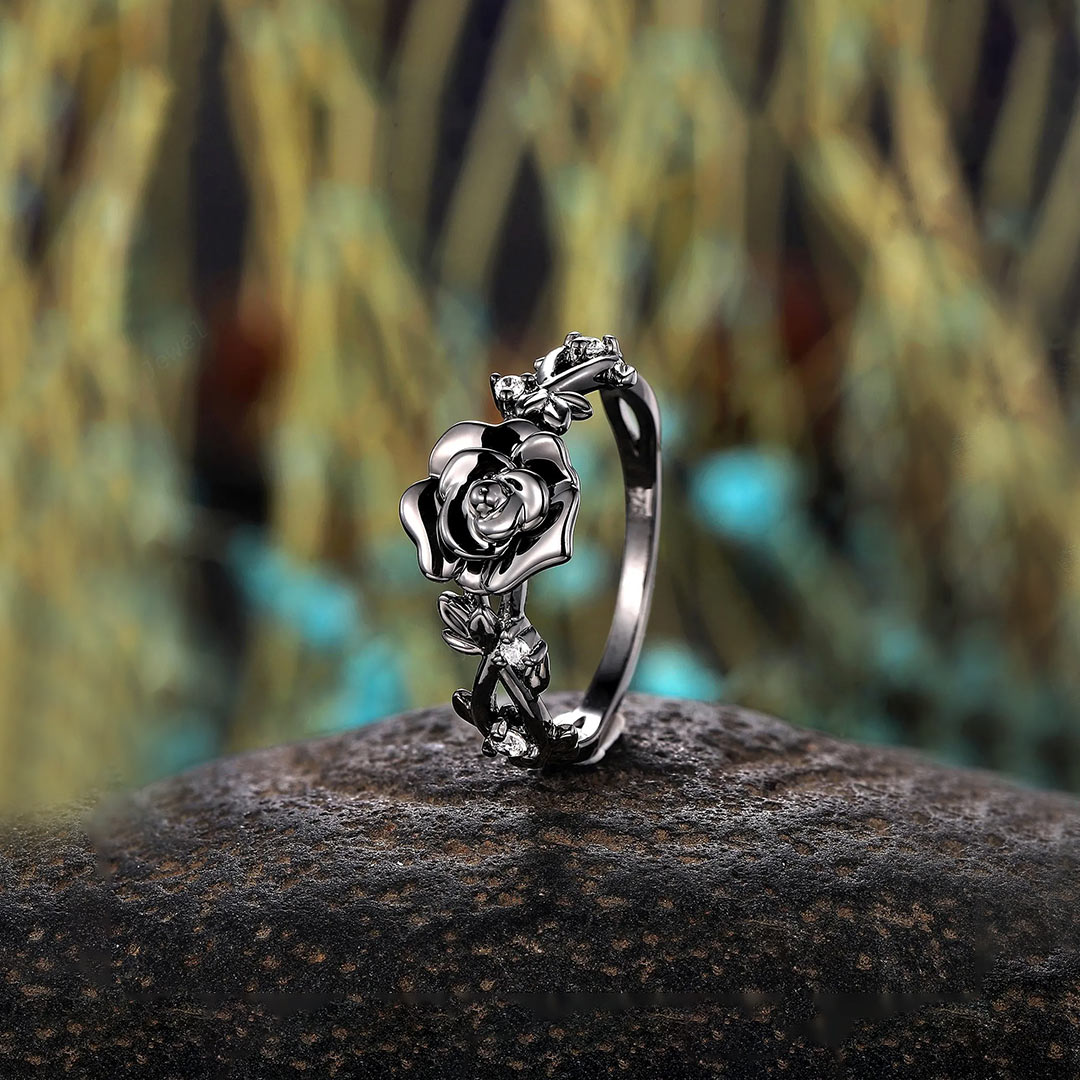 For Self-Self Love Nature Inspired Rose Ring