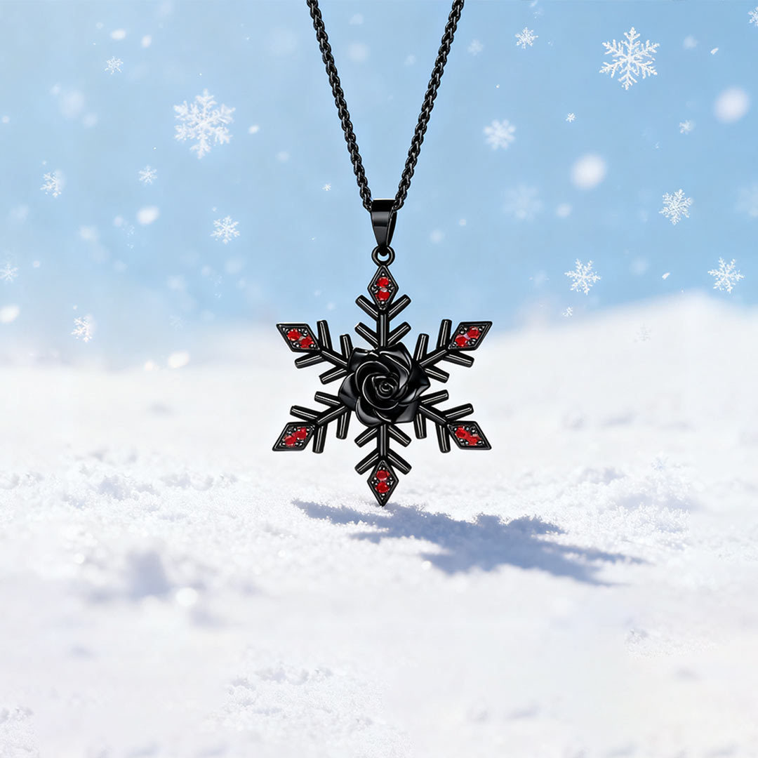 Black Rose Strength Necklace