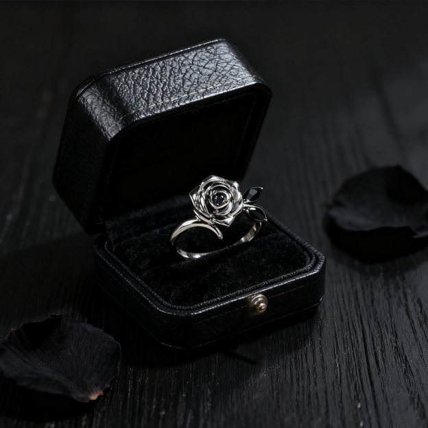 Begin Again Black Rose Ring