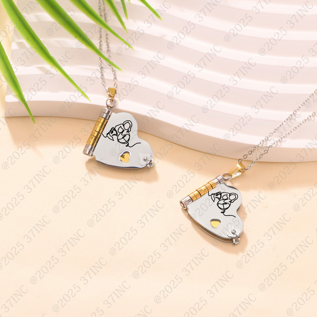 For Granddaughter - The Most Beautiful Chapter Heart Book Necklace