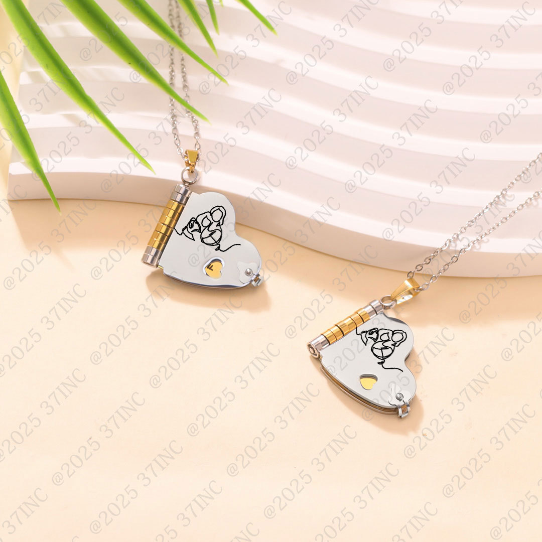 For Granddaughter - The Most Beautiful Chapter Heart Book Necklace