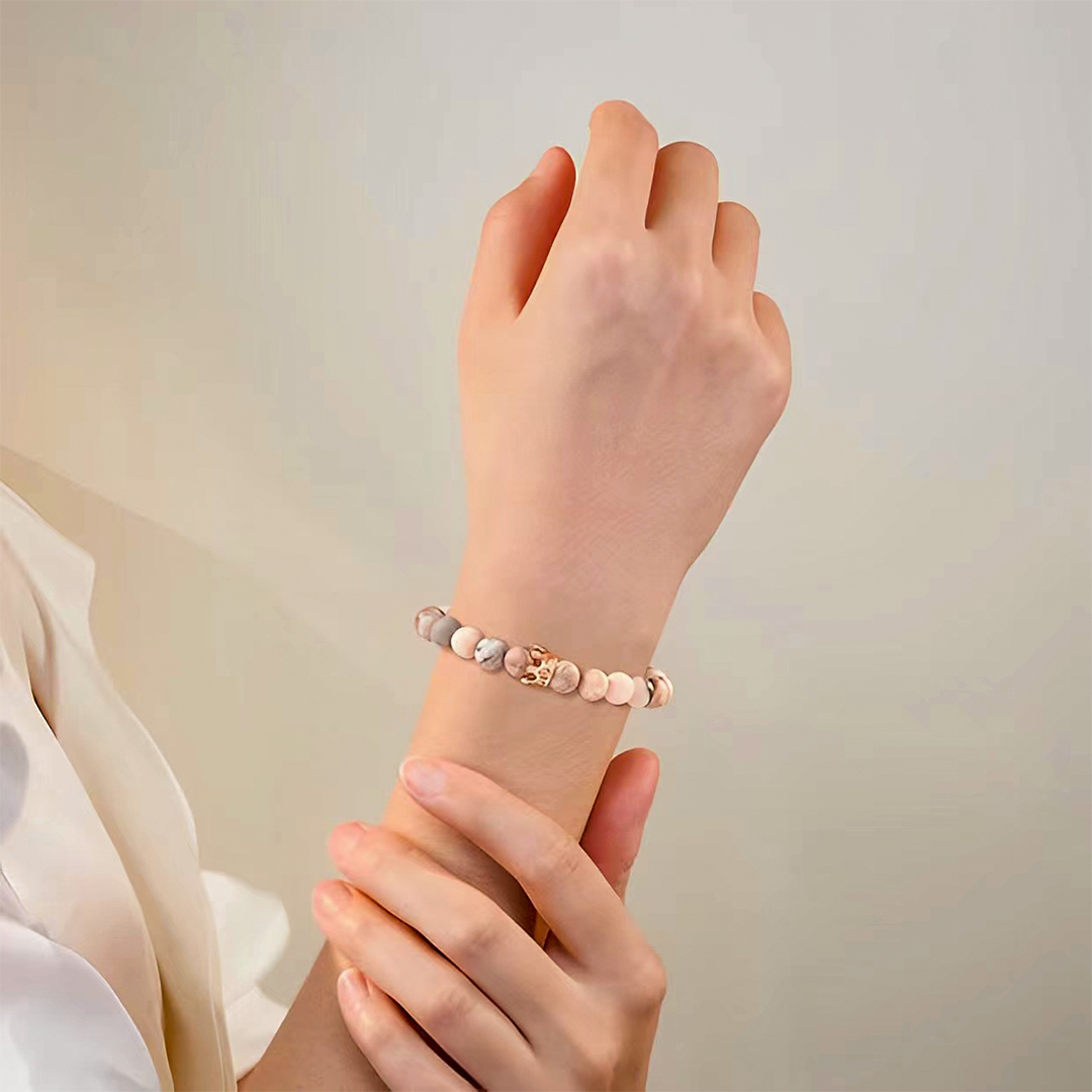 For Daughter - Love You Forever Crown Beaded Bracelet