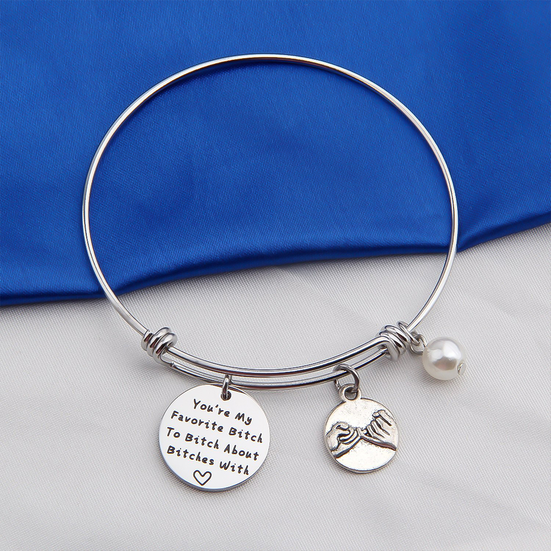 For Friend- Best Bitches Forever Bangle Bracelet
