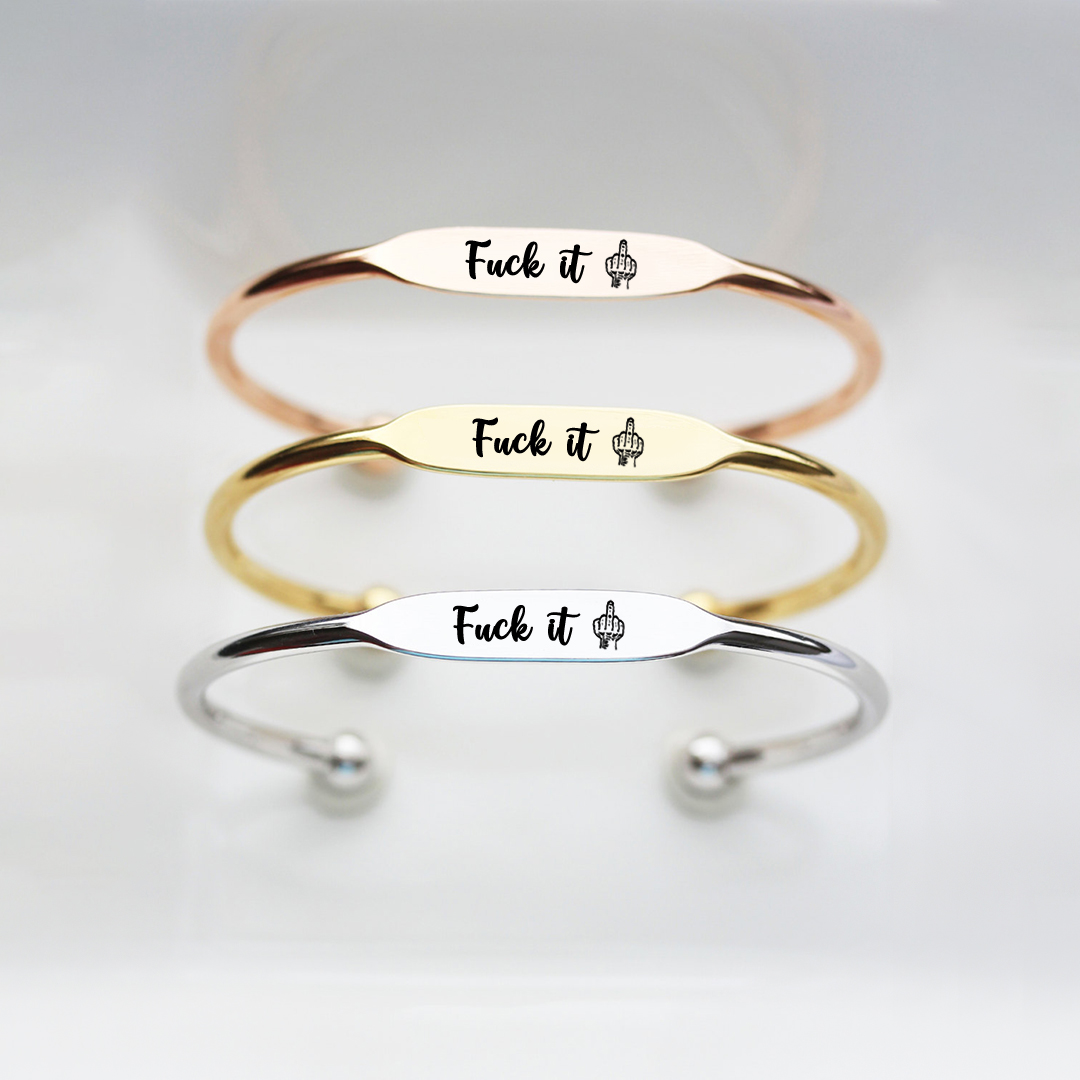 Fuck It Dainty Bar Ring