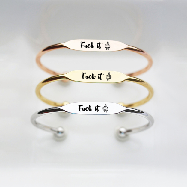 Fuck It Dainty Bar Ring