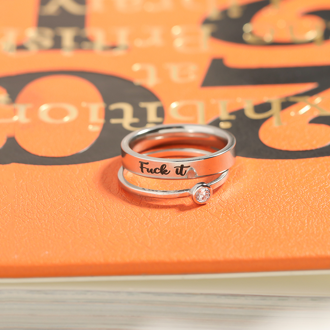 Fuck It Two-tiered Stacking Ring