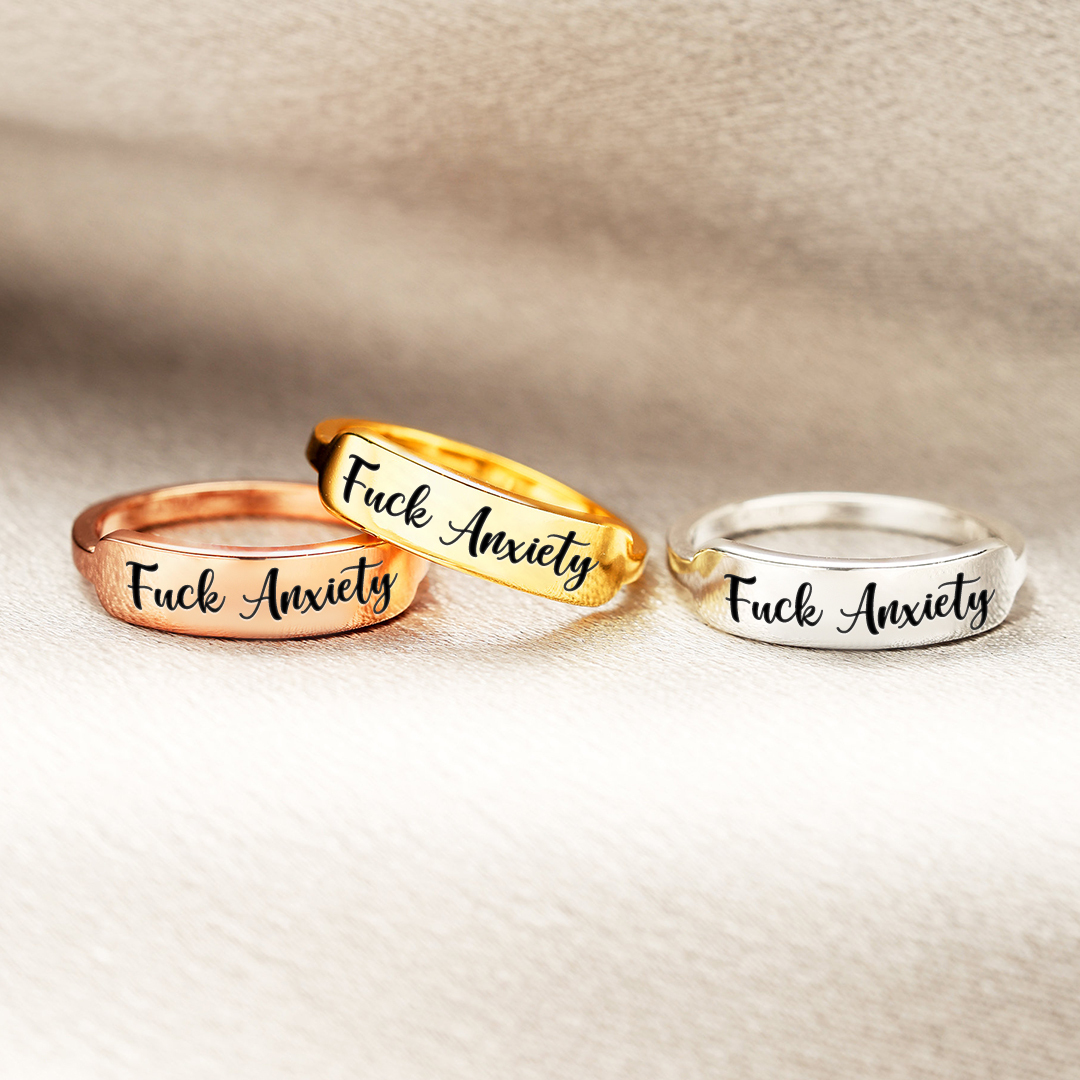 FUCk Anxiety Bar Ring