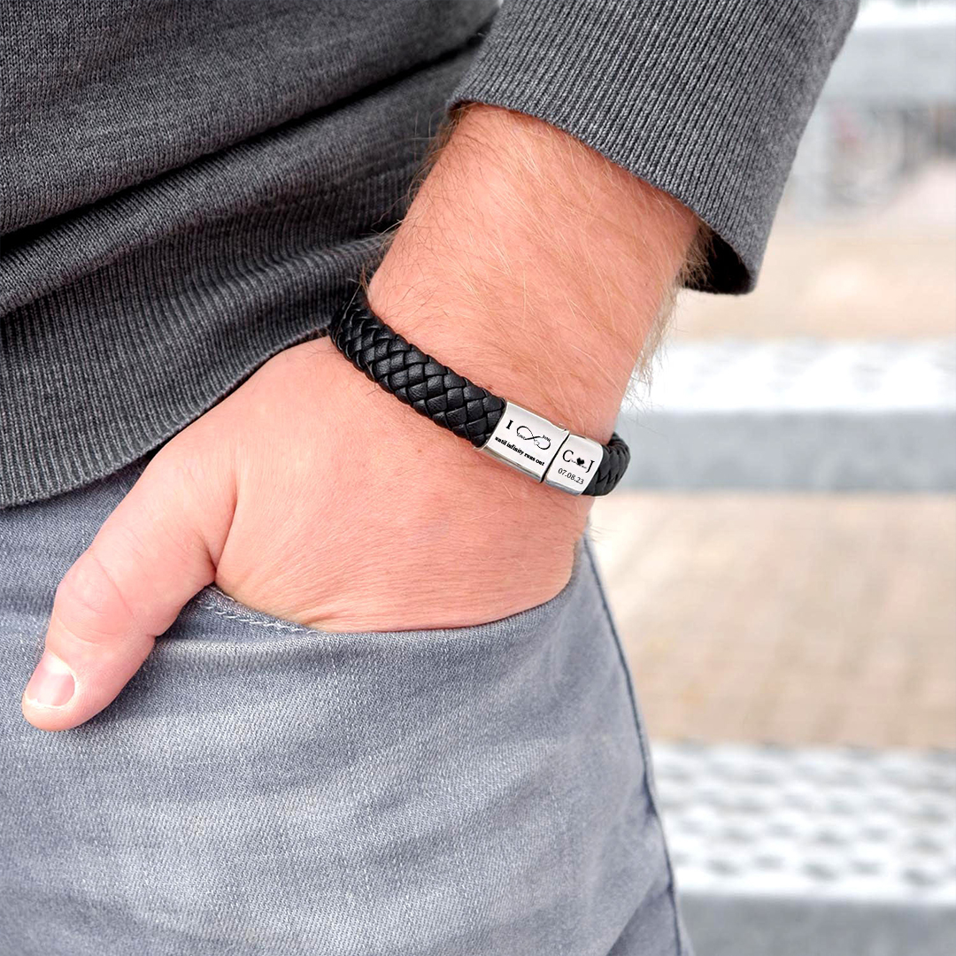 For Love - Initial Date Custom Bracelet
