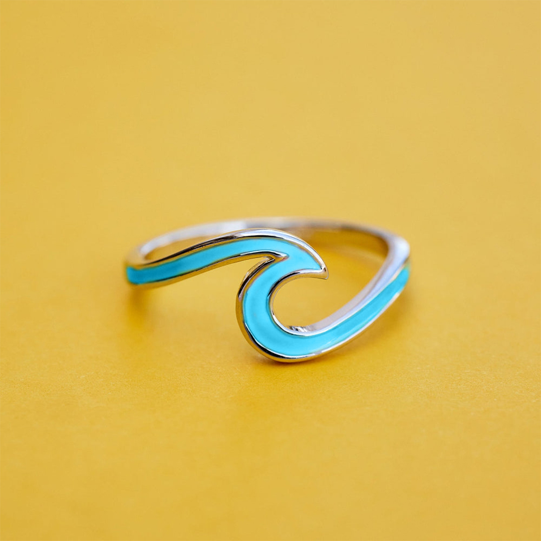 For Daughter - S925 Pick Yourself Up Turquoise Wave Ring