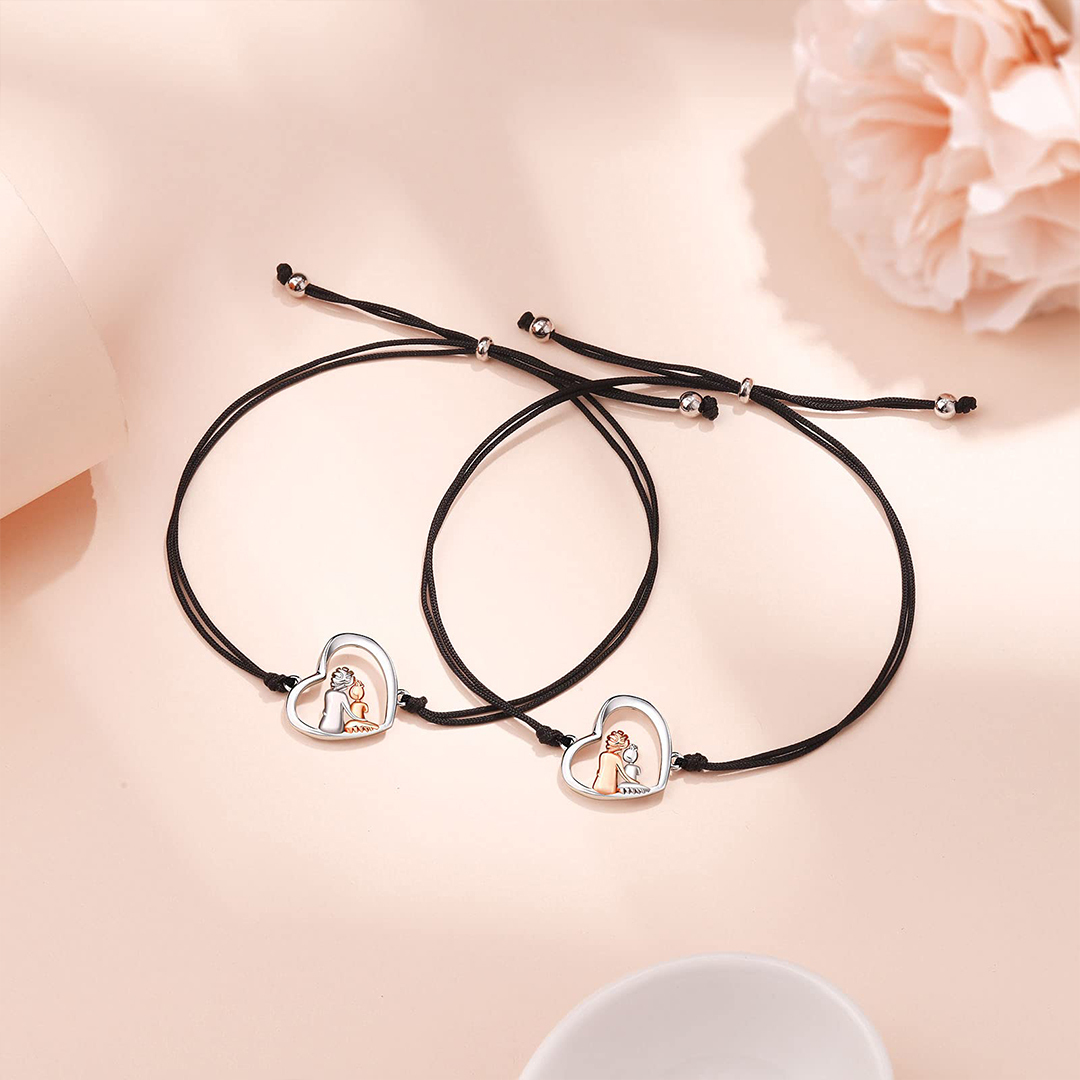 Aunt & Niece/ Grandmother & Grandaughter Heart bracelet