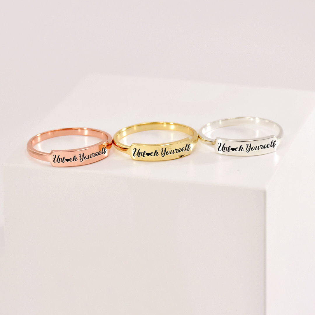 Unfuck Yourself Free Yourself Bar Ring