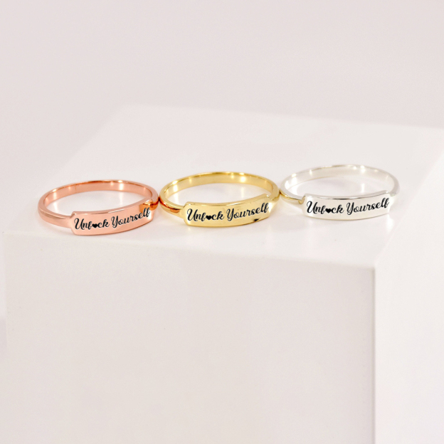 Unfuck Yourself Free Yourself Bar Ring
