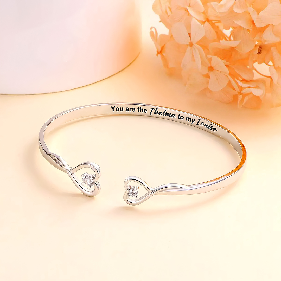 For Friend - You Are The Thelma To My Louise Double Heart Bracelet
