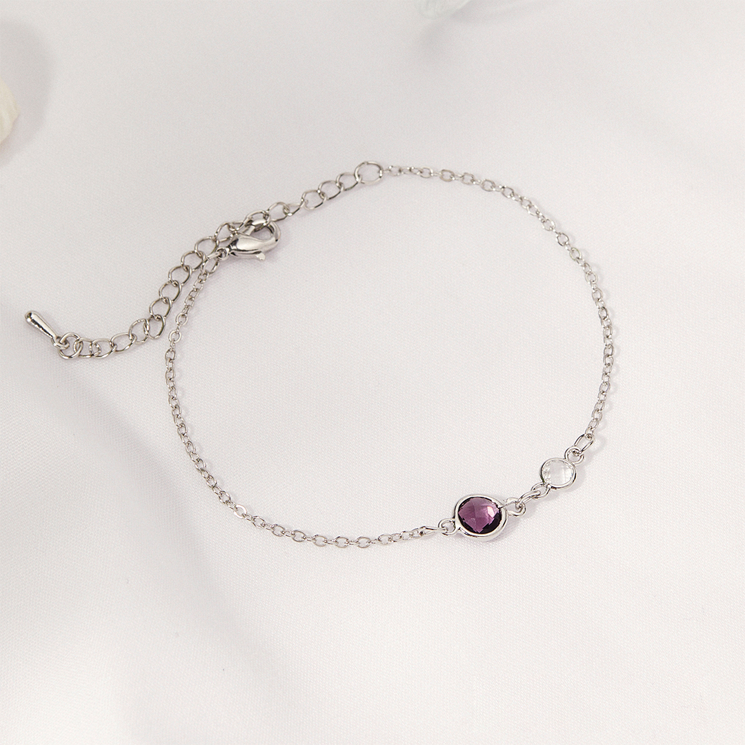For Mama/Grandma - Custom Birthstone Circular Bracelet