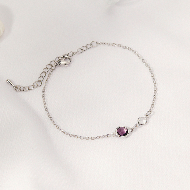For Mama/Grandma - Custom Birthstone Circular Bracelet