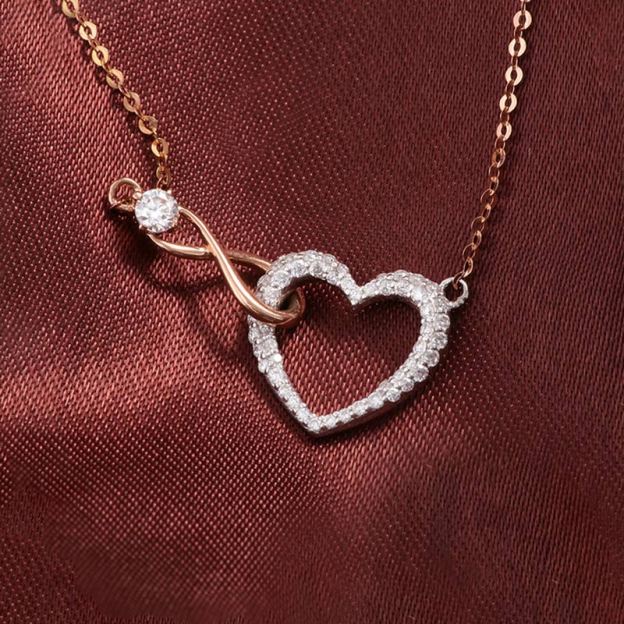 For Daughter - S925 Always Shine Like The Brightest Star Lnfinity Heart Necklace