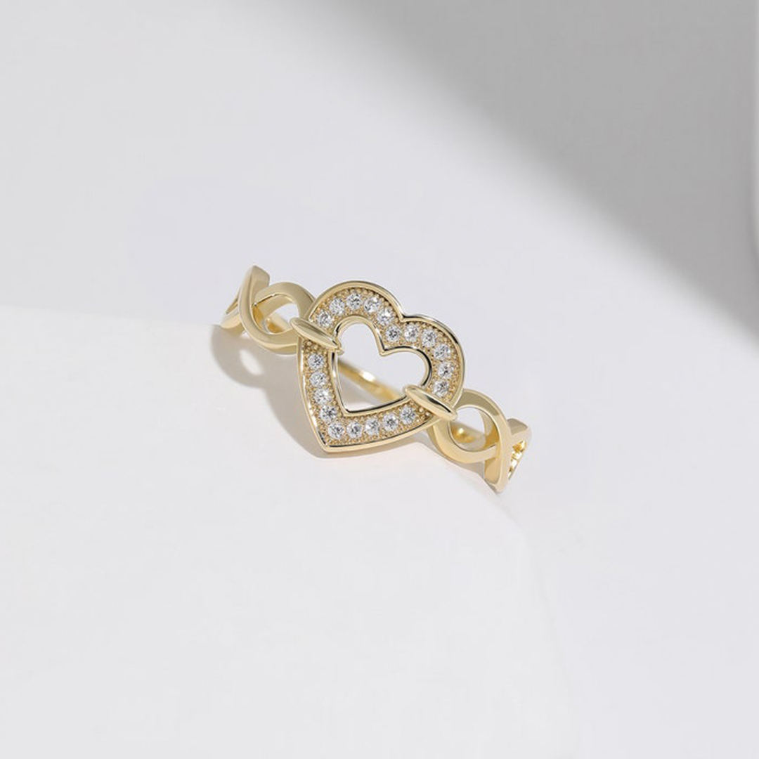 S925 Aunt and Niece Big Love Double Infinity Ring