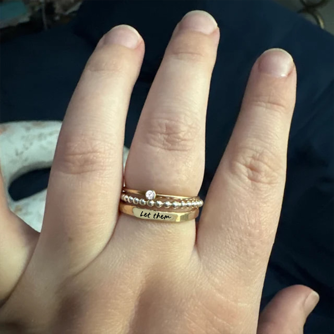Let Them Stacked Ring - 3 Rings Set
