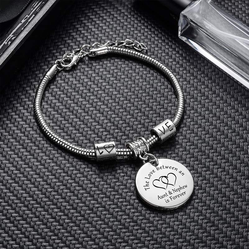 For Aunt/Niece - The love between aunt & niece is forever pendant bracelet
