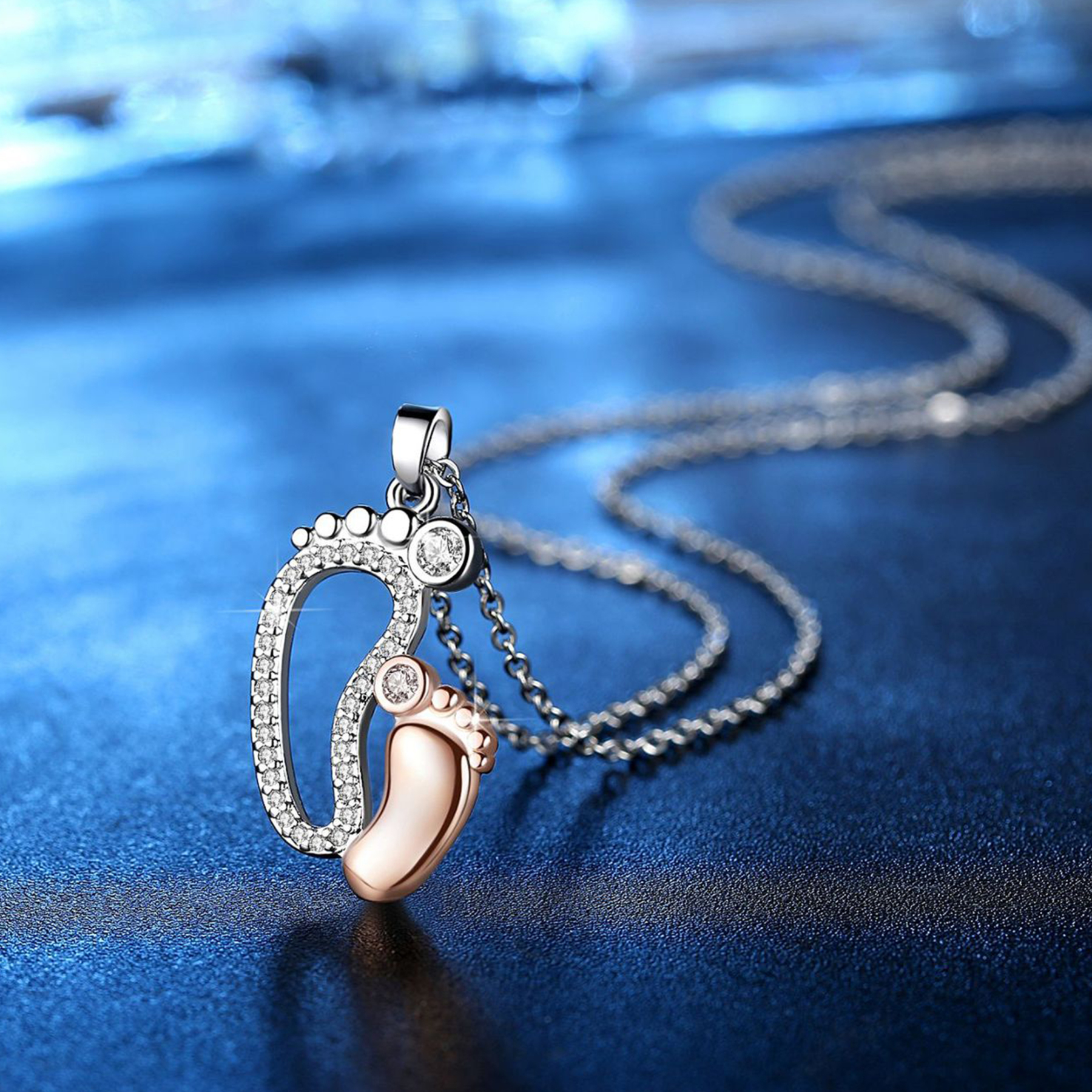 For New Mama - Lovely Feet Necklace