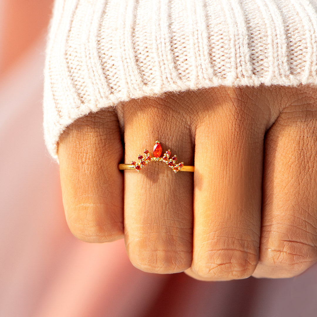 BURNED AND SURVIVED FIRE FLAME RING