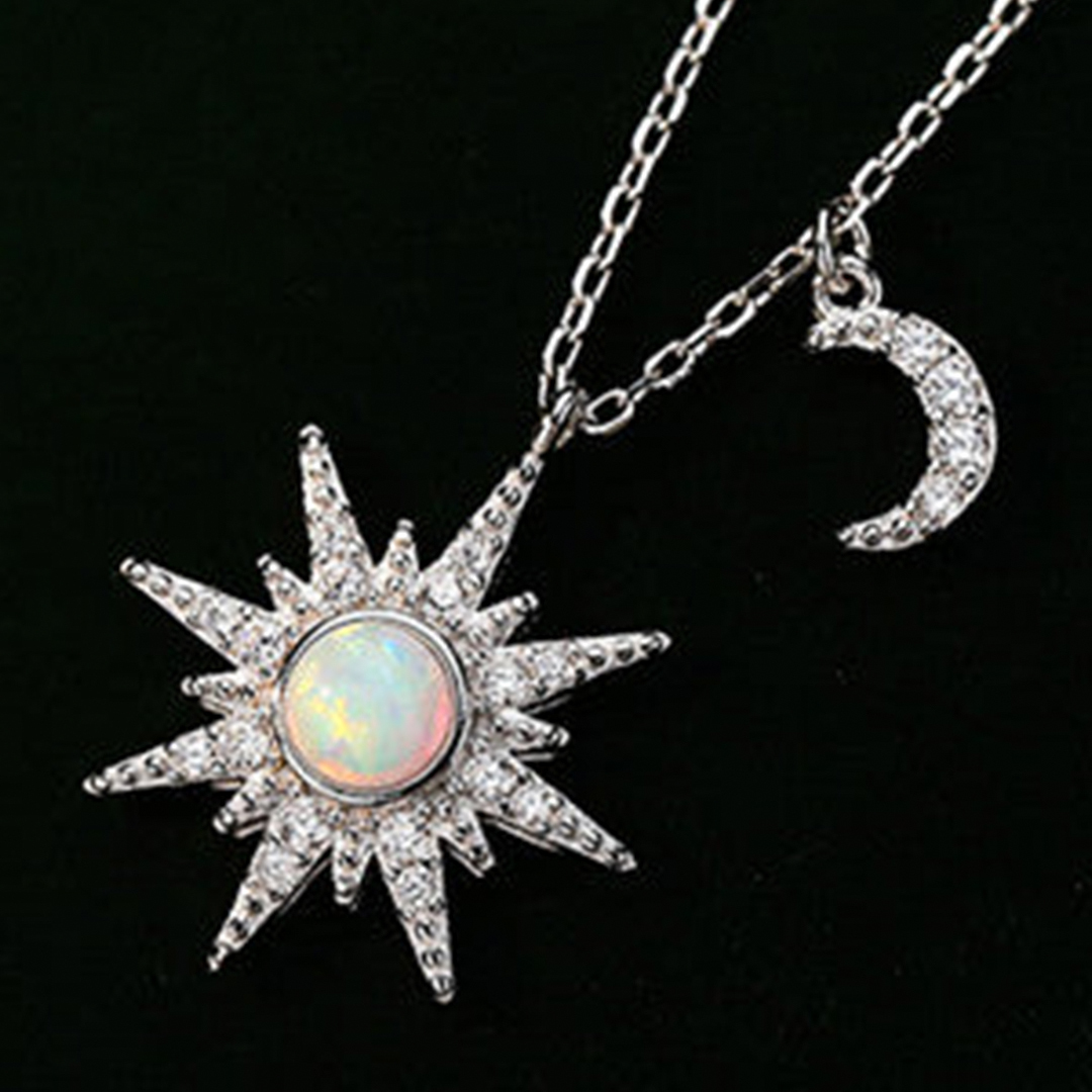 For Bonus Daughter - Hearts Are Linked Moon And Star Necklace