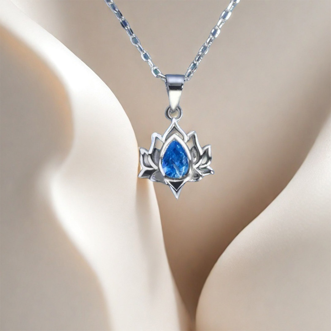 Rebirth crystal lotus necklace