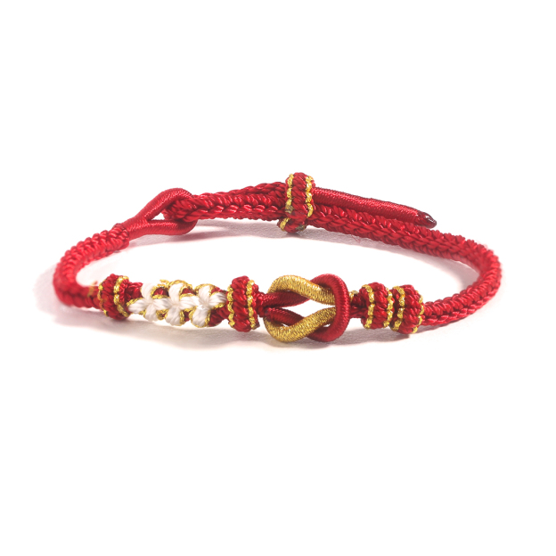 For Granddaughter - Grandmother And Granddaughter A link That Can Never Be Undone Peach Knot Bracelet