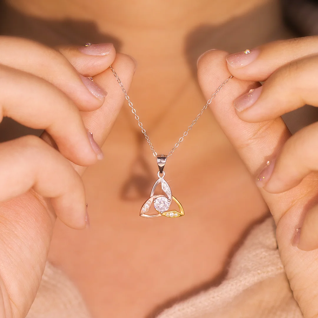 Irish By Blood American By Birth Patriot By Choice Celtic Knot Necklace